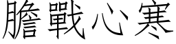 膽戰心寒 (仿宋矢量字库)