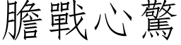 膽戰心驚 (仿宋矢量字库)