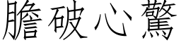 胆破心惊 (仿宋矢量字库)