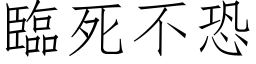 临死不恐 (仿宋矢量字库)