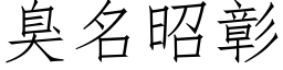 臭名昭彰 (仿宋矢量字库)