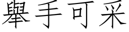 舉手可采 (仿宋矢量字库)