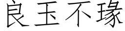 良玉不瑑 (仿宋矢量字库)