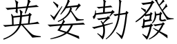 英姿勃發 (仿宋矢量字库)