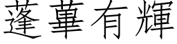 蓬蓽有辉 (仿宋矢量字库)