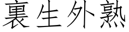 裏生外熟 (仿宋矢量字库)