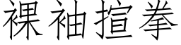 裸袖揎拳 (仿宋矢量字库)