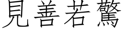 见善若惊 (仿宋矢量字库)