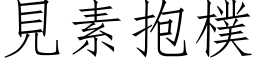 见素抱朴 (仿宋矢量字库)