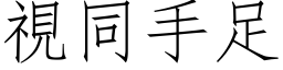 視同手足 (仿宋矢量字库)