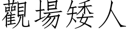 观场矮人 (仿宋矢量字库)