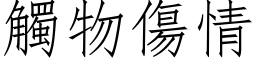 触物伤情 (仿宋矢量字库)