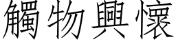 觸物興懷 (仿宋矢量字库)