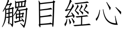 触目经心 (仿宋矢量字库)