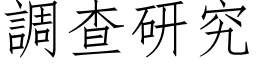 調查研究 (仿宋矢量字库)