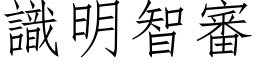 识明智审 (仿宋矢量字库)