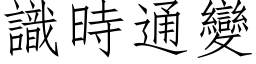 識時通變 (仿宋矢量字库)