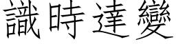 識時達變 (仿宋矢量字库)