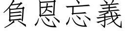 负恩忘义 (仿宋矢量字库)