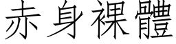 赤身裸体 (仿宋矢量字库)