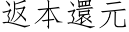 返本还元 (仿宋矢量字库)