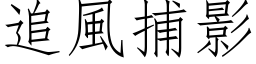 追風捕影 (仿宋矢量字库)