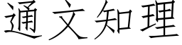 通文知理 (仿宋矢量字库)