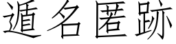 遁名匿跡 (仿宋矢量字库)