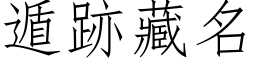 遁跡藏名 (仿宋矢量字库)