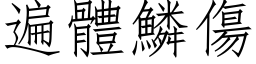 遍体鳞伤 (仿宋矢量字库)