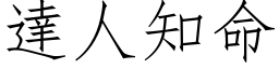 达人知命 (仿宋矢量字库)