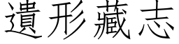 遗形藏志 (仿宋矢量字库)