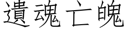 遗魂亡魄 (仿宋矢量字库)