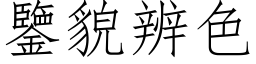 鉴貌辨色 (仿宋矢量字库)