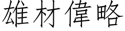 雄材偉略 (仿宋矢量字库)