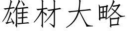 雄材大略 (仿宋矢量字库)