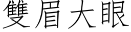 雙眉大眼 (仿宋矢量字库)