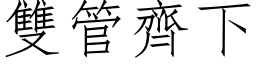 雙管齊下 (仿宋矢量字库)