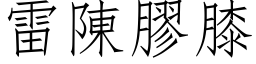 雷陳膠膝 (仿宋矢量字库)