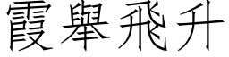 霞举飞升 (仿宋矢量字库)