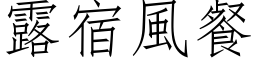 露宿風餐 (仿宋矢量字库)