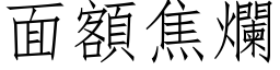 面額焦爛 (仿宋矢量字库)