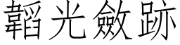 韜光斂跡 (仿宋矢量字库)