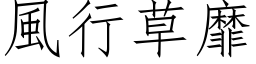 風行草靡 (仿宋矢量字库)