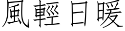 风轻日暖 (仿宋矢量字库)