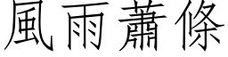 風雨蕭條 (仿宋矢量字库)