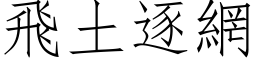 飛土逐網 (仿宋矢量字库)