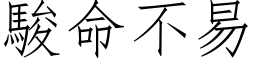 駿命不易 (仿宋矢量字库)