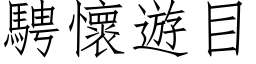 騁懷遊目 (仿宋矢量字库)