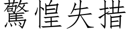 惊惶失措 (仿宋矢量字库)